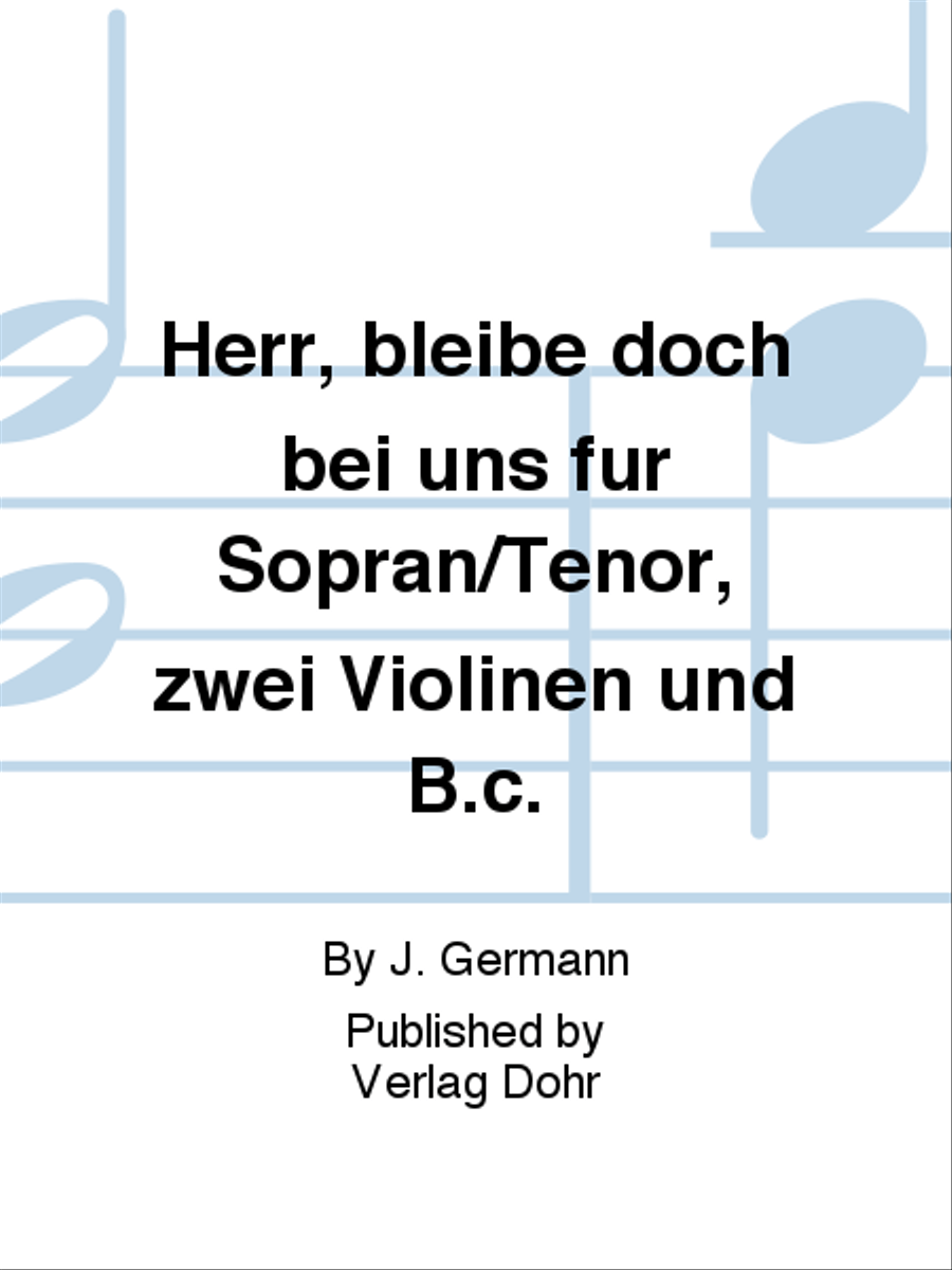 Herr, bleibe doch bei uns für Sopran/Tenor, zwei Violinen und B.c. -Kantate zum Ostermontag- Cello scores gallery preview page 1