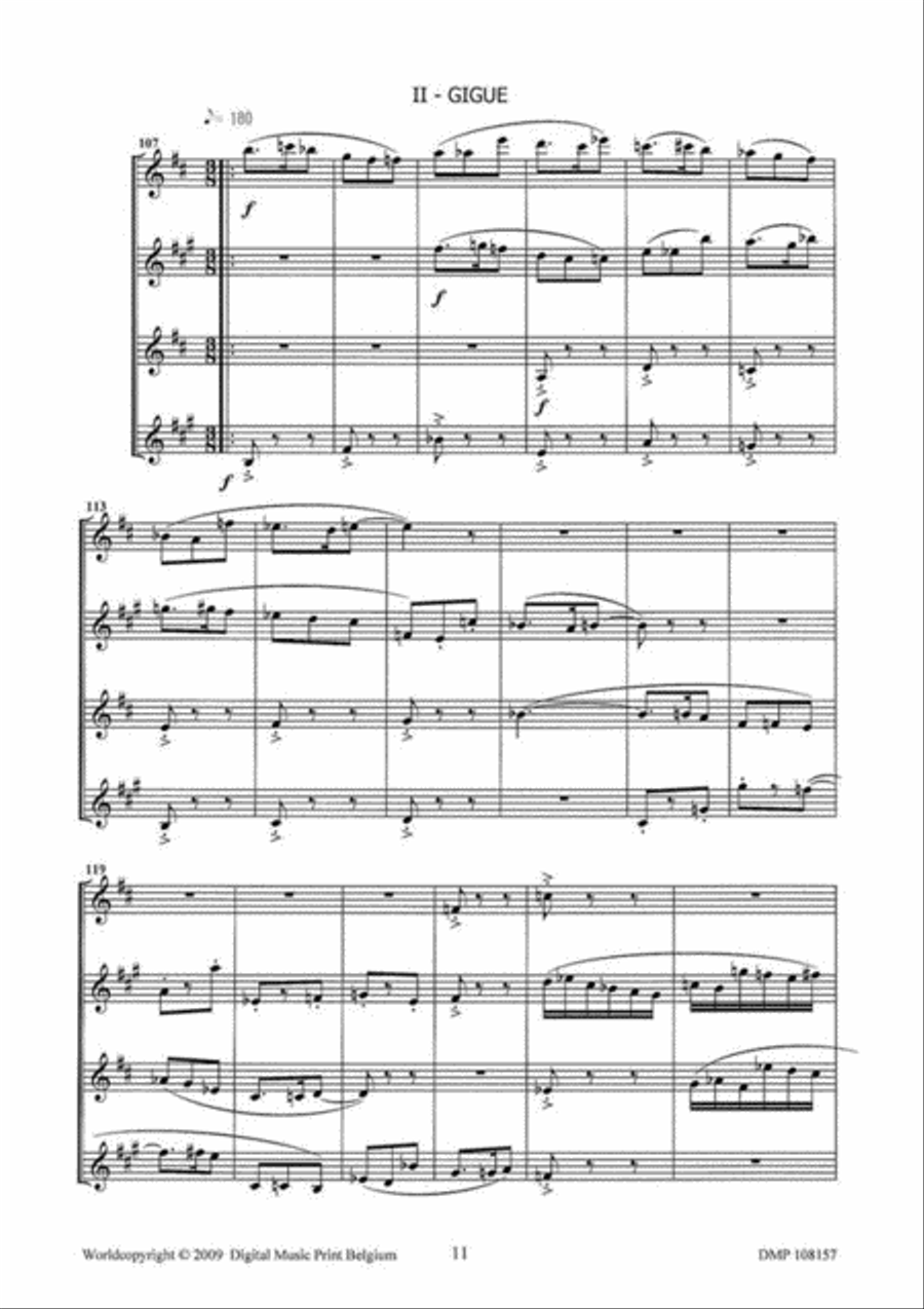 Partita For Sax Quartet Partita For Sax Quartet Saxophone Quartet scores gallery preview page 3