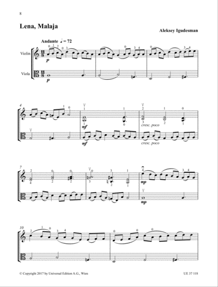 Violin and Viola and More String Duet scores gallery preview page 6