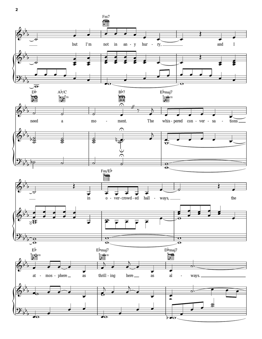 As If We Never Said Goodbye Piano, Vocal, Guitar scores gallery preview page 2