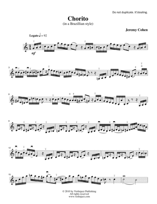 Chorito (solo violin)