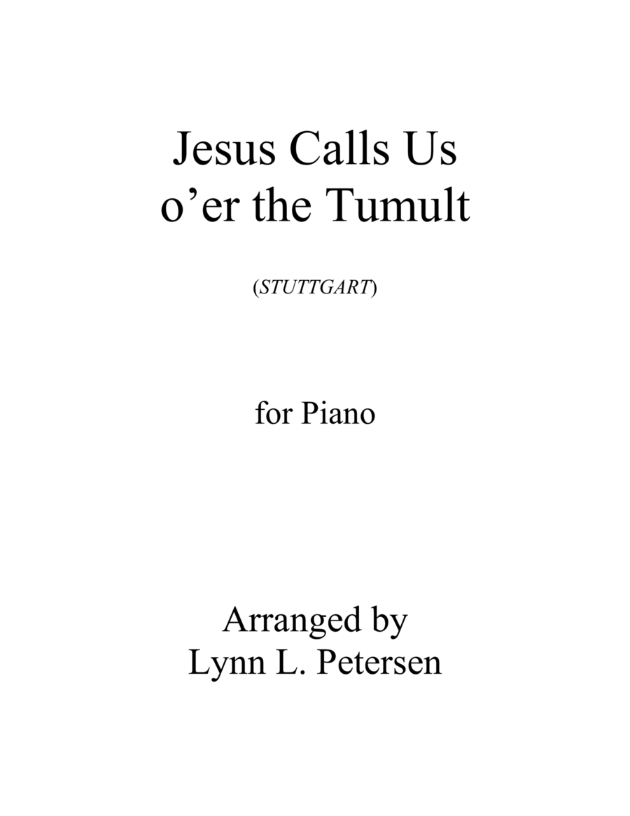 Jesus Calls Us o'er the Tumult (STUTTGART) image number null
