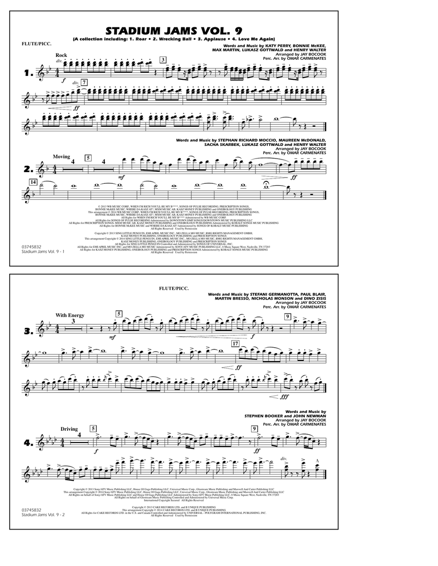 Stadium Jams - Volume 9 - Flute/Piccolo