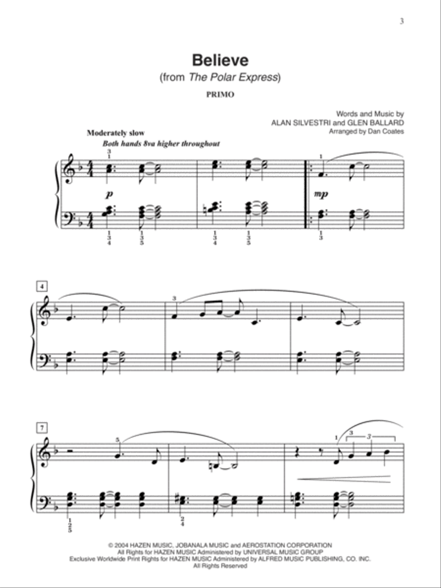 Dan Coates Popular Piano Library -- Duets for Christmas Small Ensemble scores gallery preview page 3