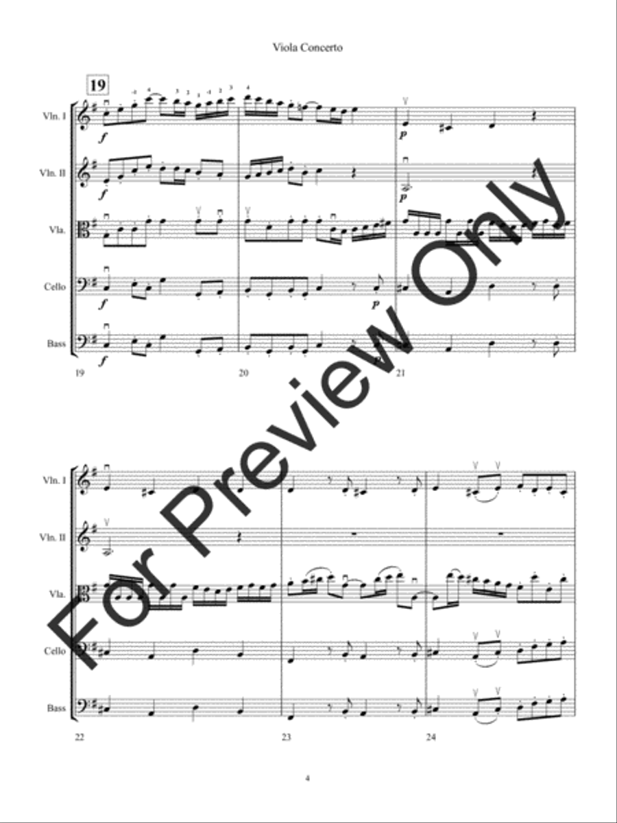 Viola Concerto String Orchestra scores gallery preview page 7