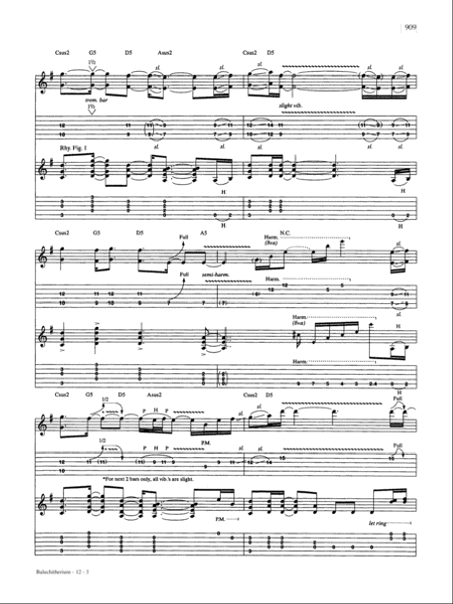 Baluchitherium Guitar Tablature scores gallery preview page 3