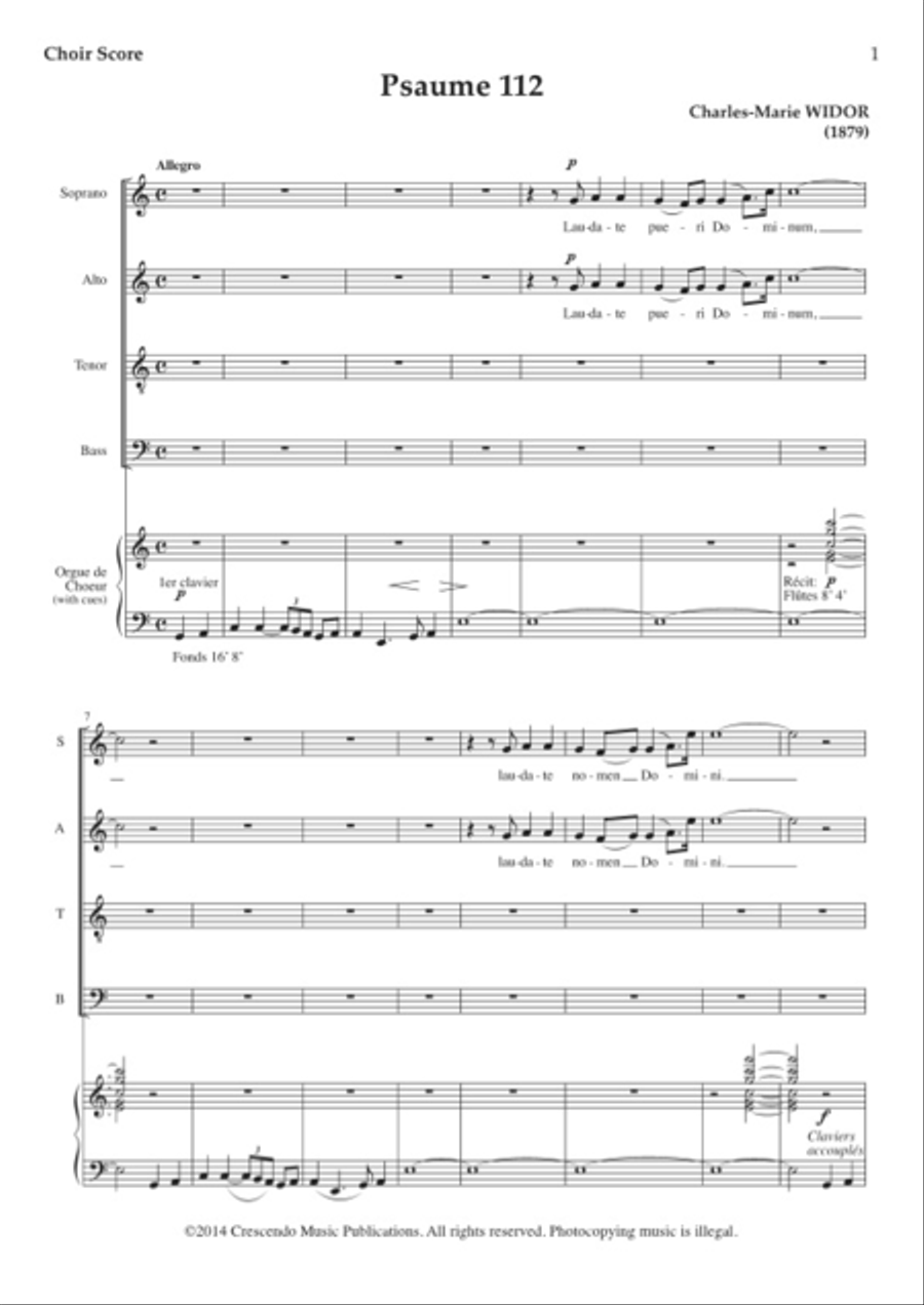 Psaume 112 4-Part scores gallery preview page 2