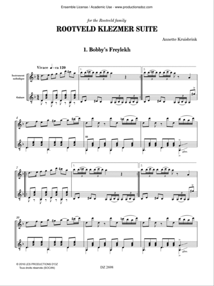 Rootveld Klezmer Suite Rootveld Klezmer Suite Flute scores gallery preview page 3