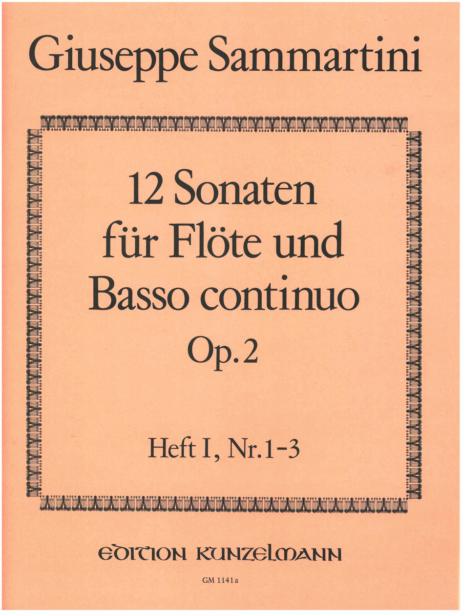 12 Sonatas for flute, Volume 1 Flute scores gallery preview page 1