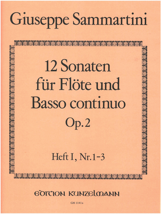 Book cover for 12 Sonatas for flute, Volume 1