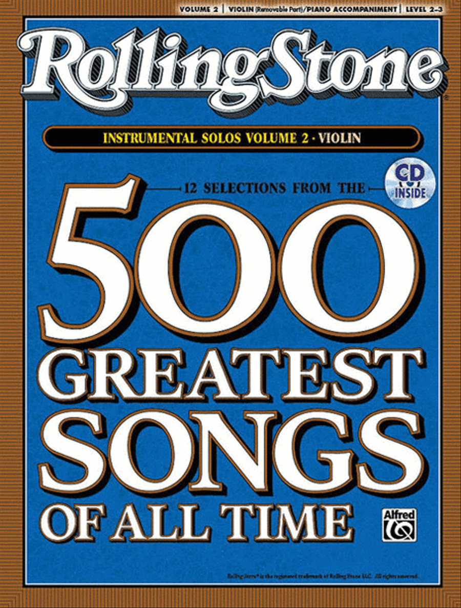 Selections from Rolling Stone Magazine's 500 Greatest Songs of All Time (Instrumental Solos for Strings), Volume 2 image number null