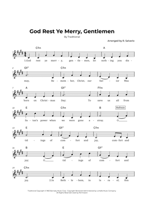 Book cover for God Rest Ye Merry, Gentlemen (key of C-sharp minor)