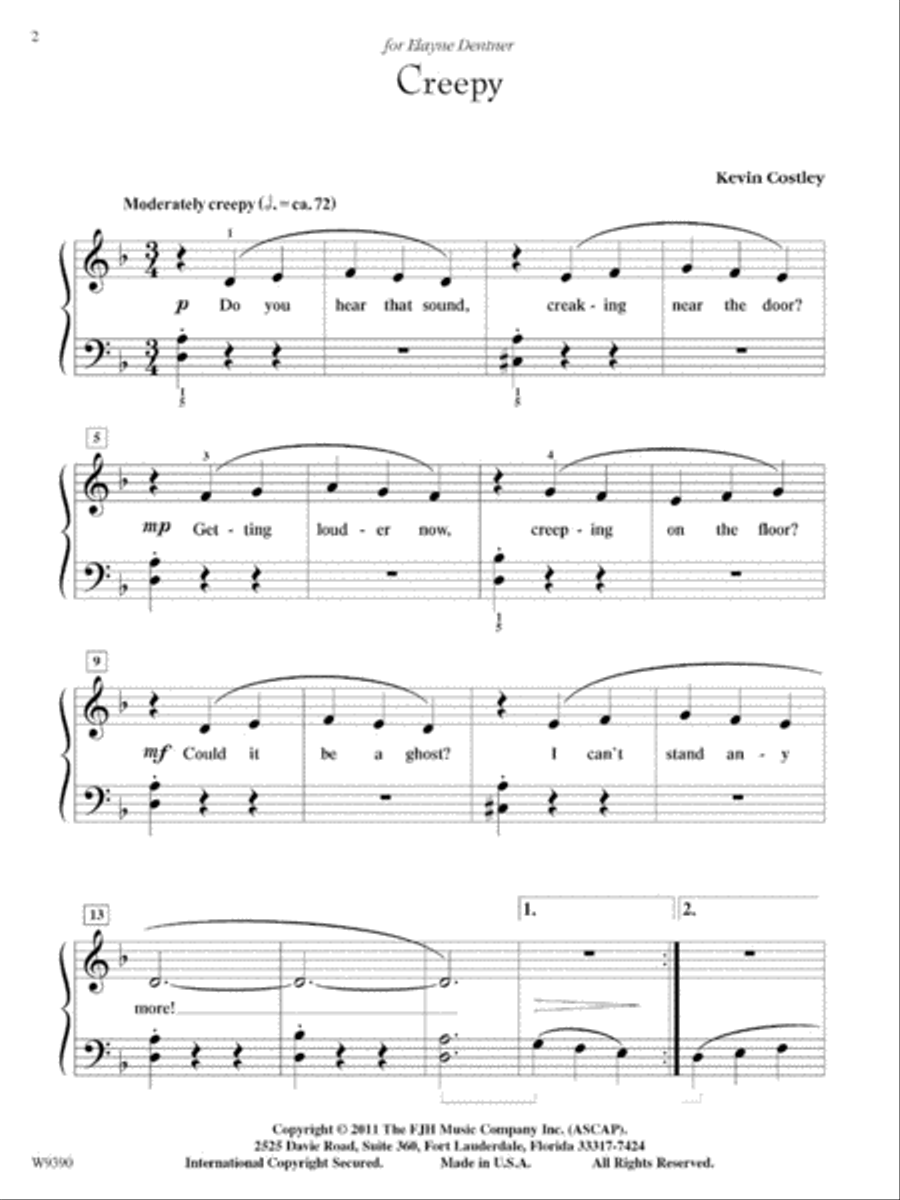 Creepy Easy Piano scores gallery preview page 3