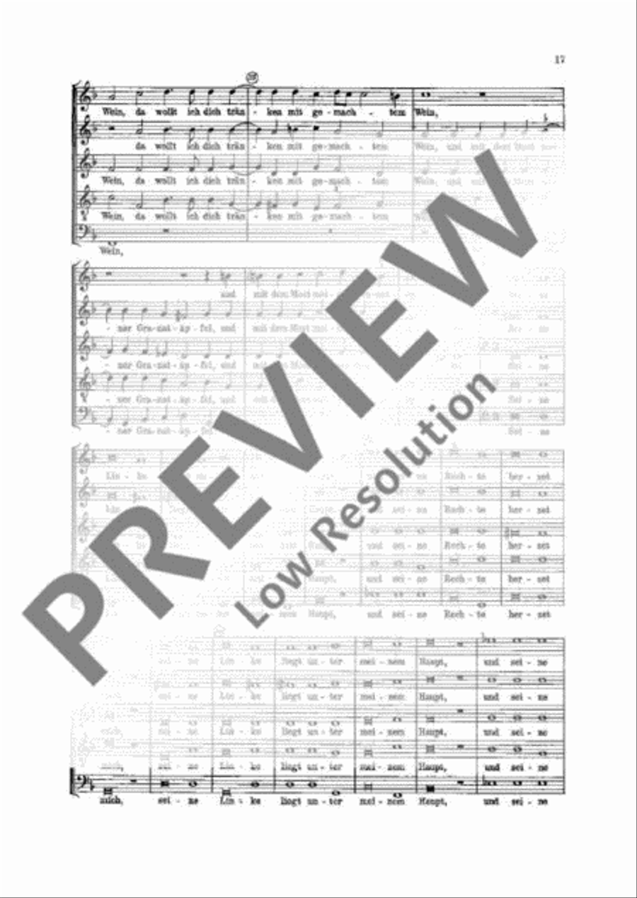 Five Song of Salomon motets Mixed Choir scores gallery preview page 18