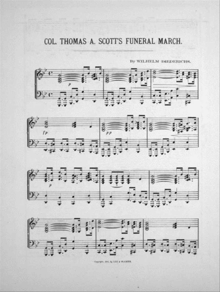 Col. Thom. A. Scott's Funeral March Piano Solo scores gallery preview page 2