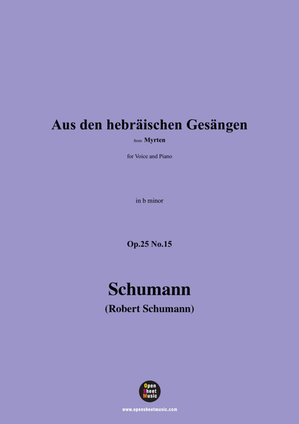 R. Schumann-Aus den hebräischen Gesängen,Op.25 No.15,in b minor image number null
