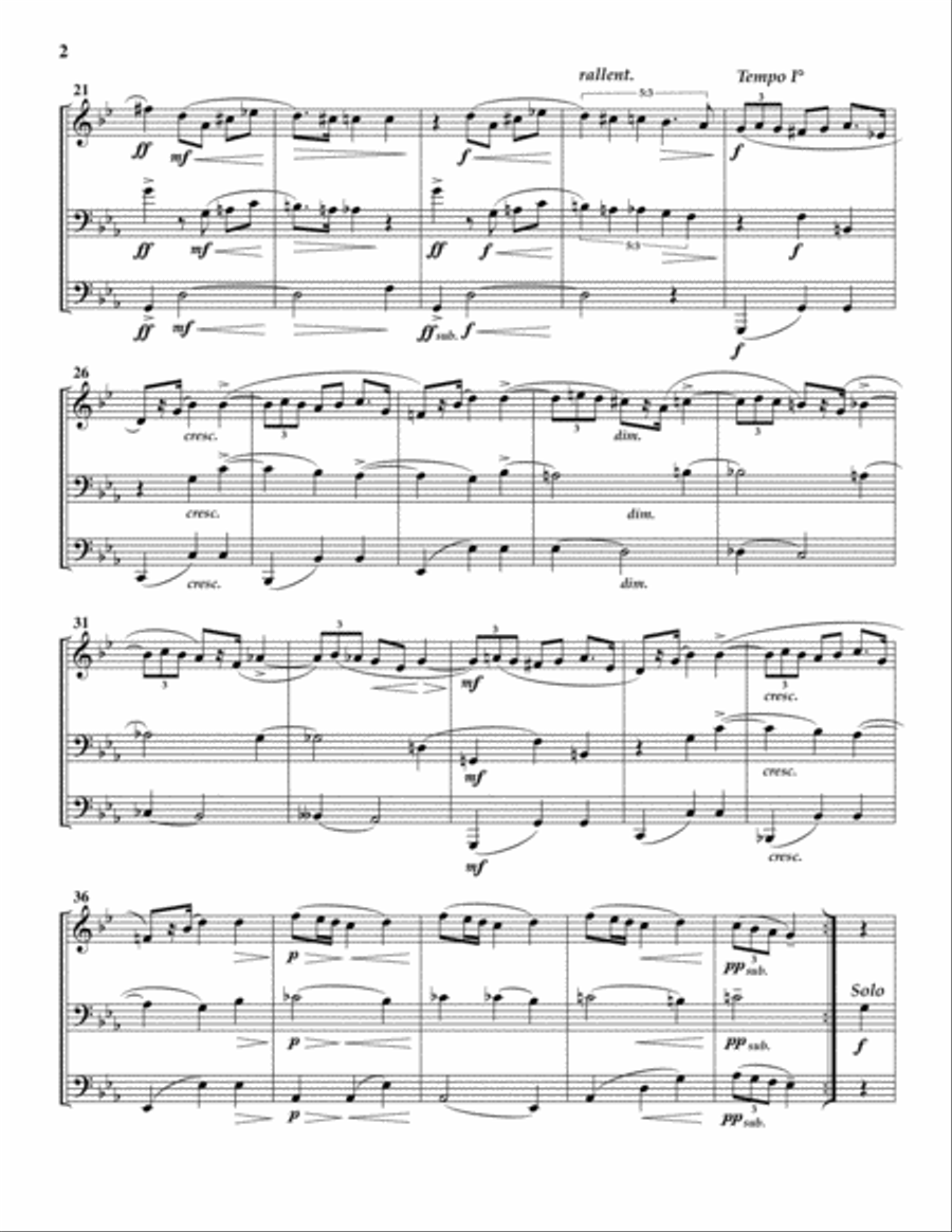 Mazurka, Op. 6, No. 1 Brass Ensemble scores gallery preview page 3
