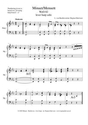 Minuet/Menuett (Beethoven) - lever harp solo