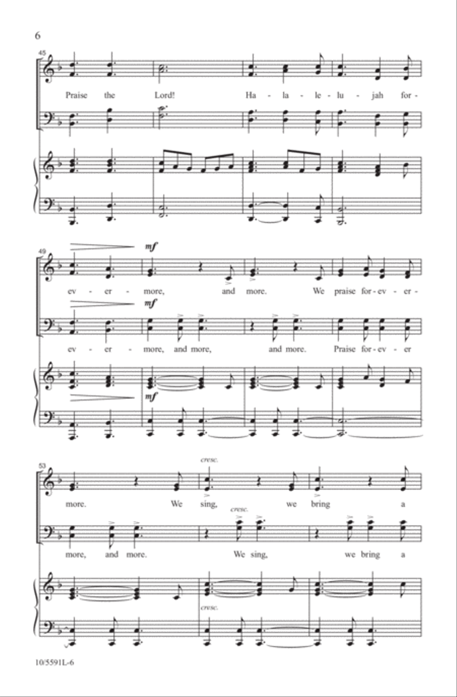 Ha-la-lelujah (Raise Your Song) 4-Part scores gallery preview page 6