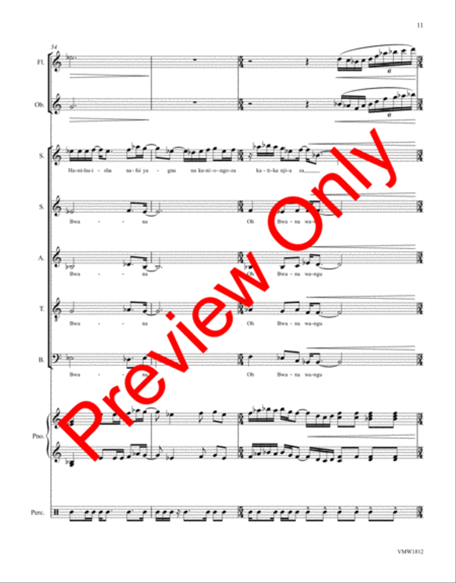 Maombi na Sifa (Prayer and Praise) 4-Part scores gallery preview page 16