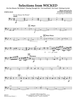 Selections from Wicked (arr. Jay Bocook) - String Bass
