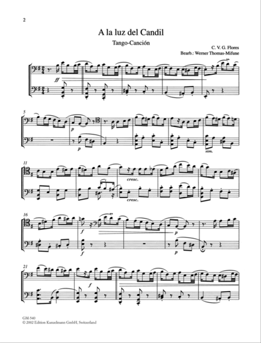 7 easy tangos for 2 celli Set of Parts scores gallery preview page 2