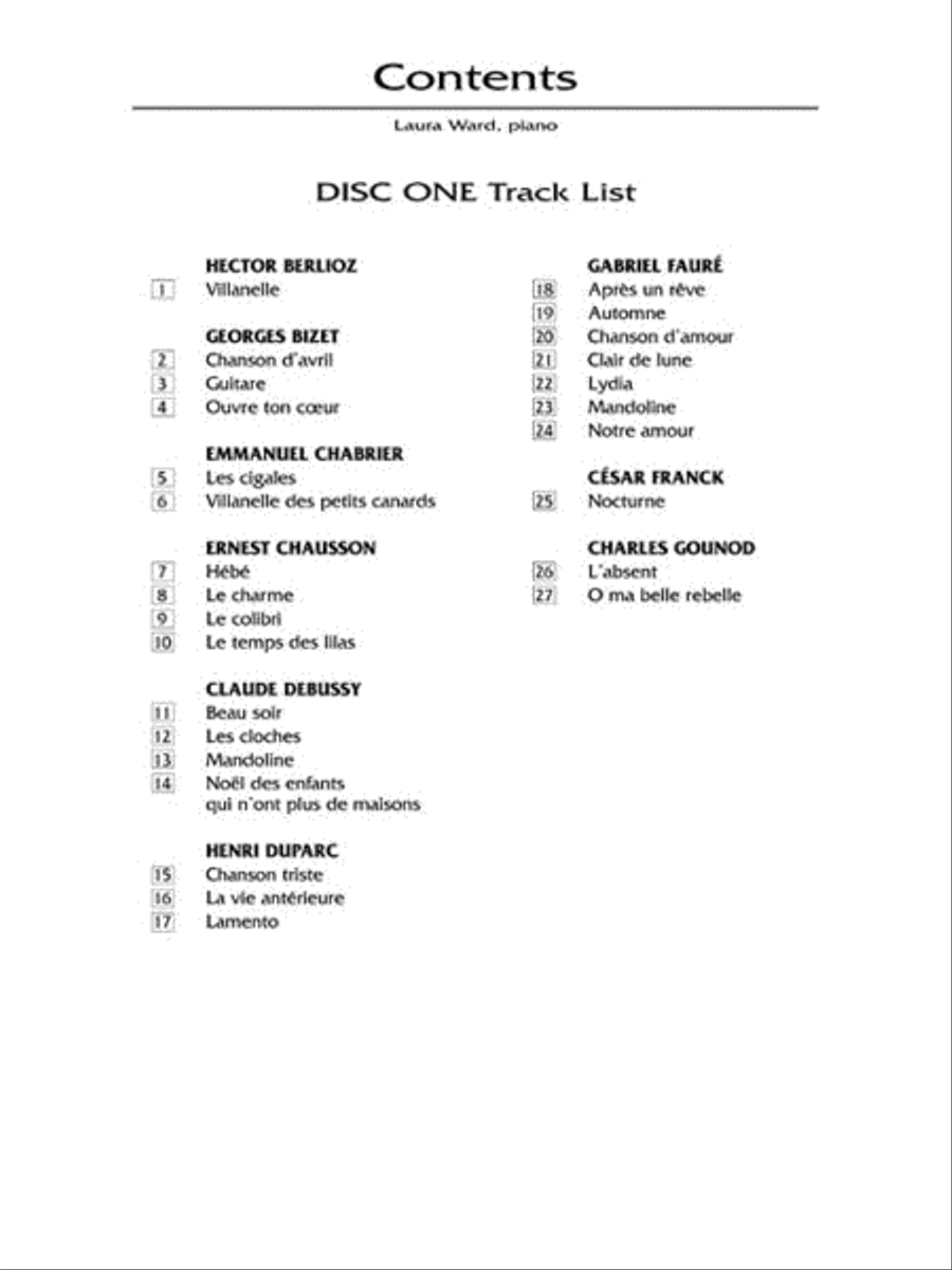 The French Song Anthology – Accompaniment CDs Low Voice scores gallery preview page 3