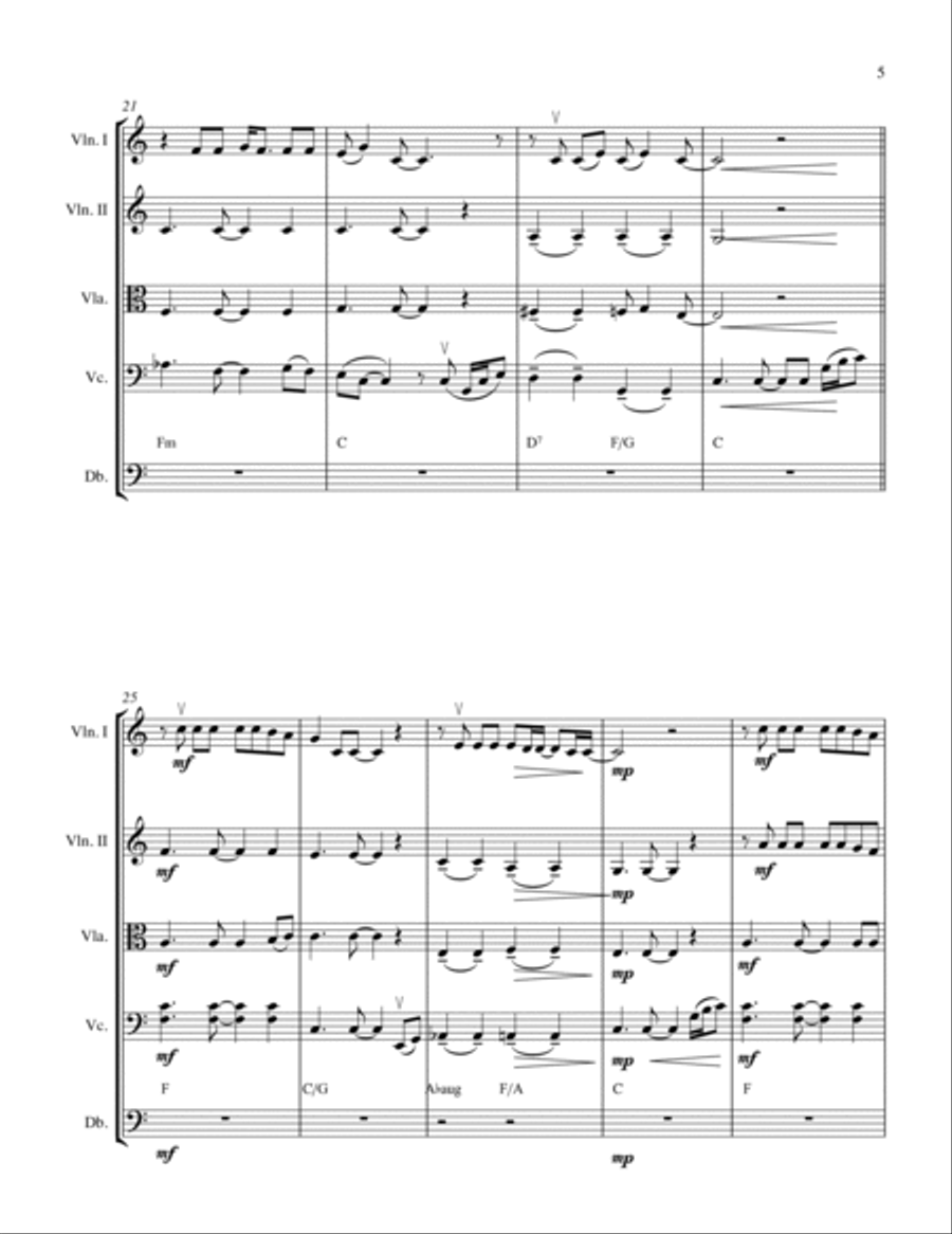 Make You Feel My Love String Quintet scores gallery preview page 5