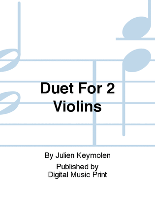 Book cover for Duet For 2 Violins
