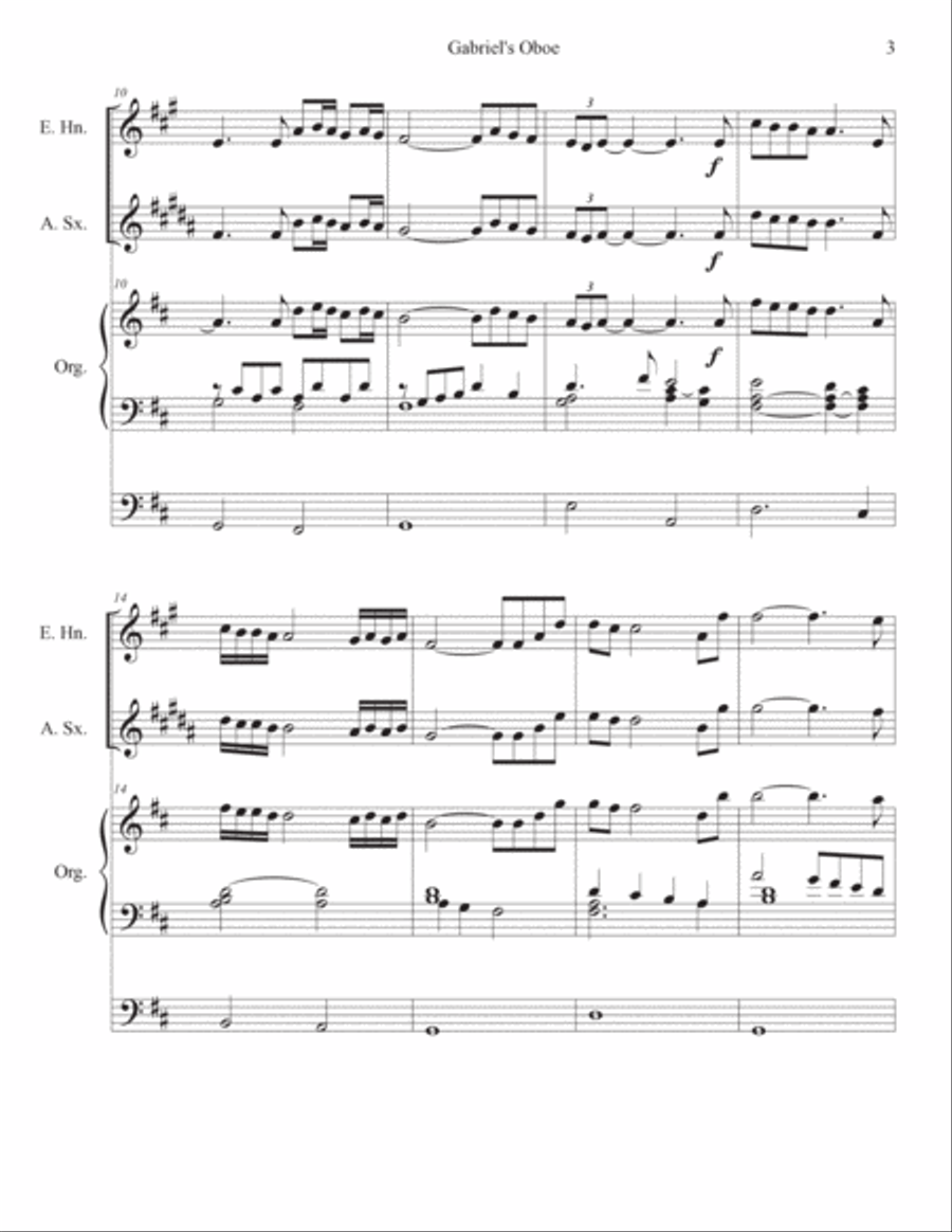 Gabriel's Oboe English Horn scores gallery preview page 3