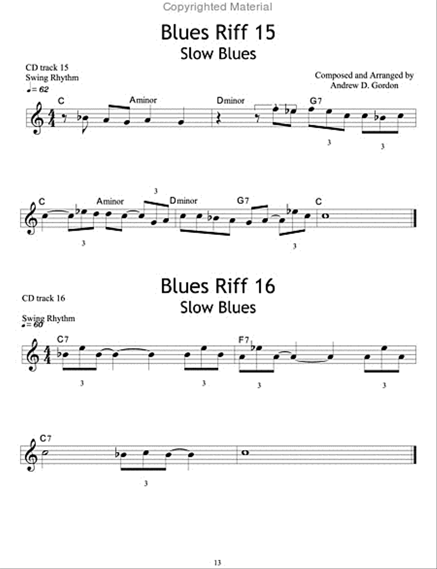100 Ultimate Blues Riffs for Flute Beginner Series Flute Solo scores gallery preview page 2