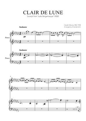 Clair de Lune - 4 hands (Cb maj)