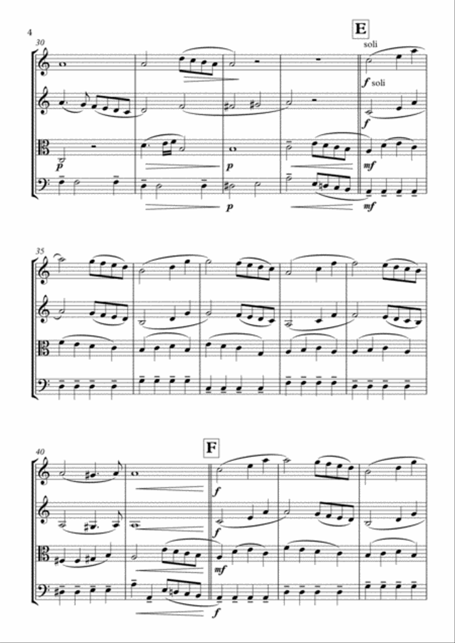 AVE MARIA CACCINI String Quartet scores gallery preview page 4