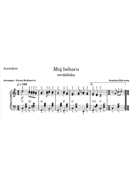 Moj beharu - for voice and accordion image number null