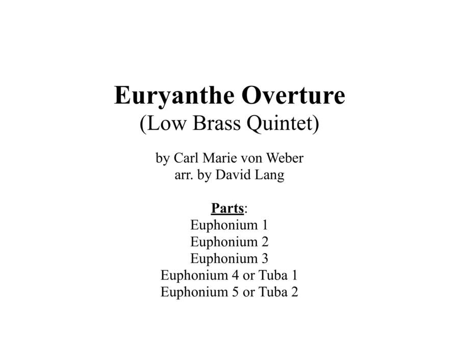 Euryanthe Overture image number null