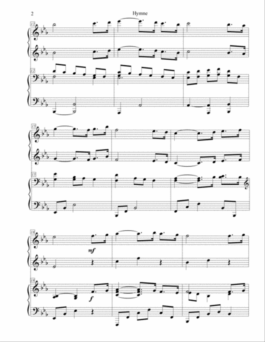 Hymne Hymne 1 Piano, 4-Hands scores gallery preview page 2