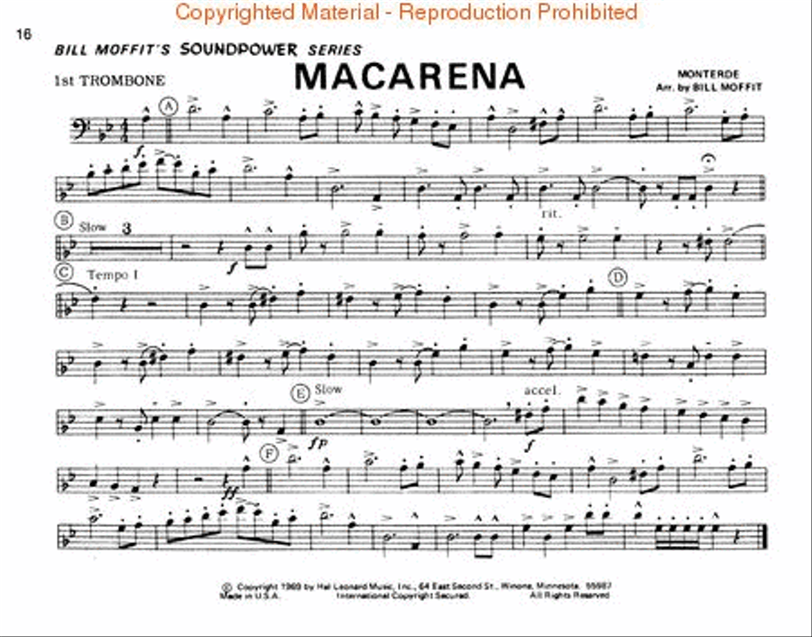 Soundpower's Greatest Hits – Bill Moffit – 1st Trombone Marching Band scores gallery preview page 4