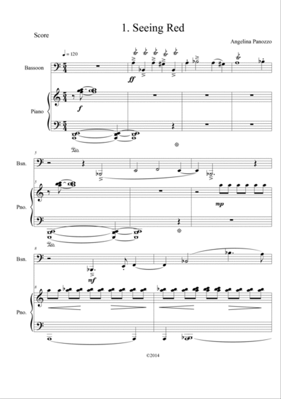Colloquial Colors for solo bassoon and piano accompaniment Woodwind Duet scores gallery preview page 2