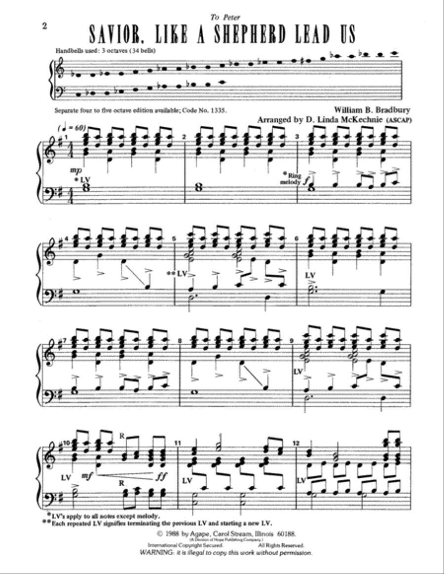 Savior, Like a Shepherd Lead Us 3-Octaves scores gallery preview page 5