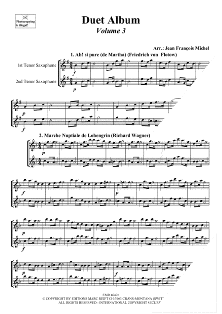 Duet Album Vol. 3 Tenor Saxophone scores gallery preview page 3