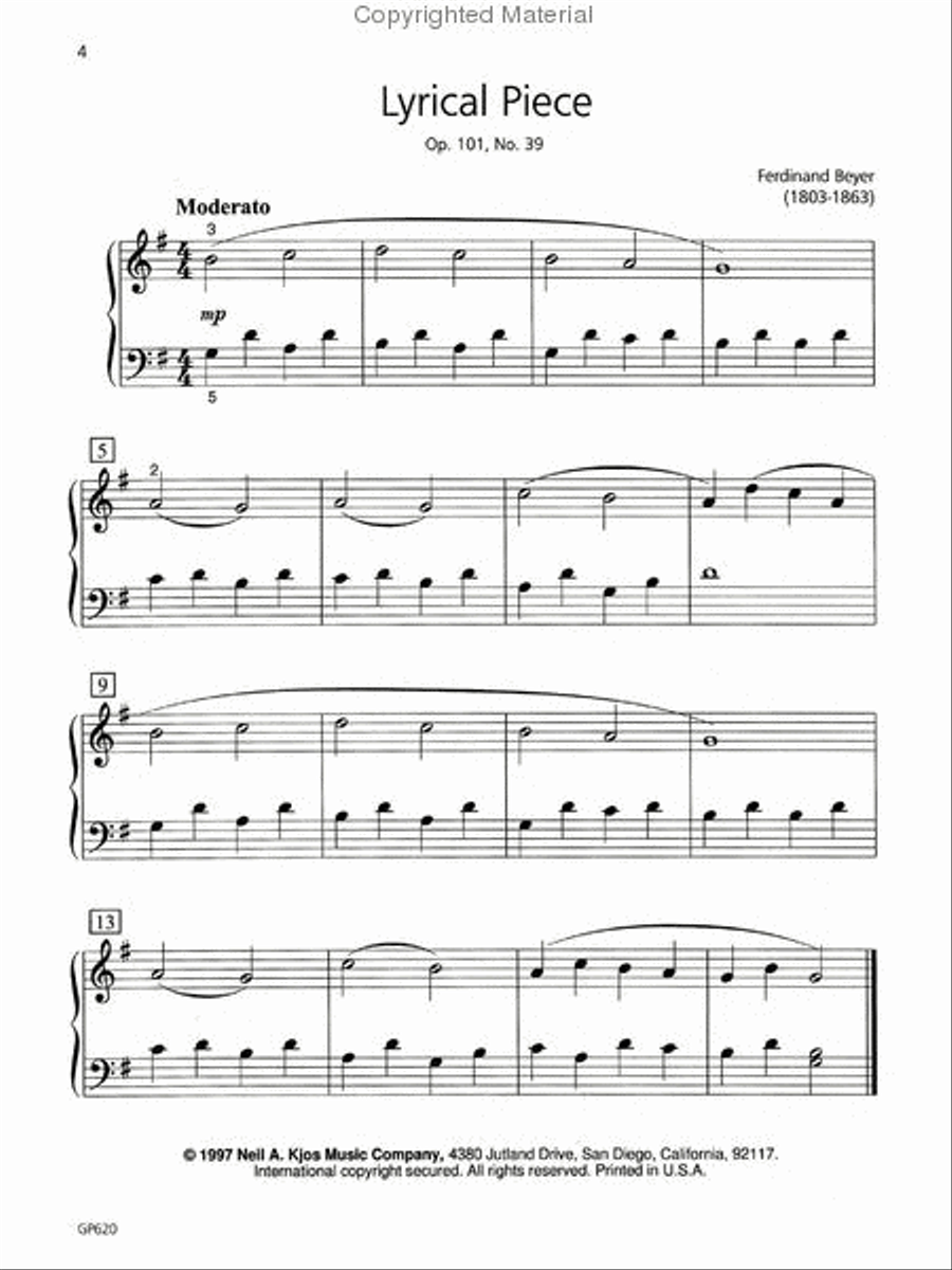 Piano Repertoire: Romantic & 20th Century - Preparatory Level Piano Method scores gallery preview page 3