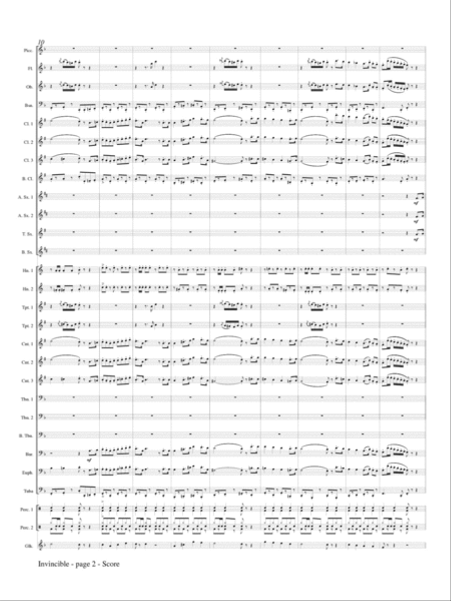 Invincible for Concert Band Concert Band scores gallery preview page 3