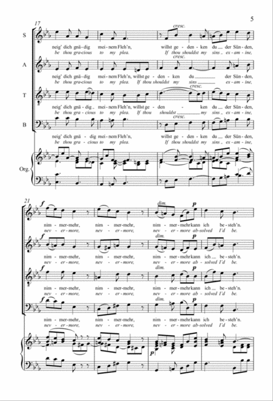 Drei Geistliche Lieder (Three Sacred Songs) 4-Part scores gallery preview page 5