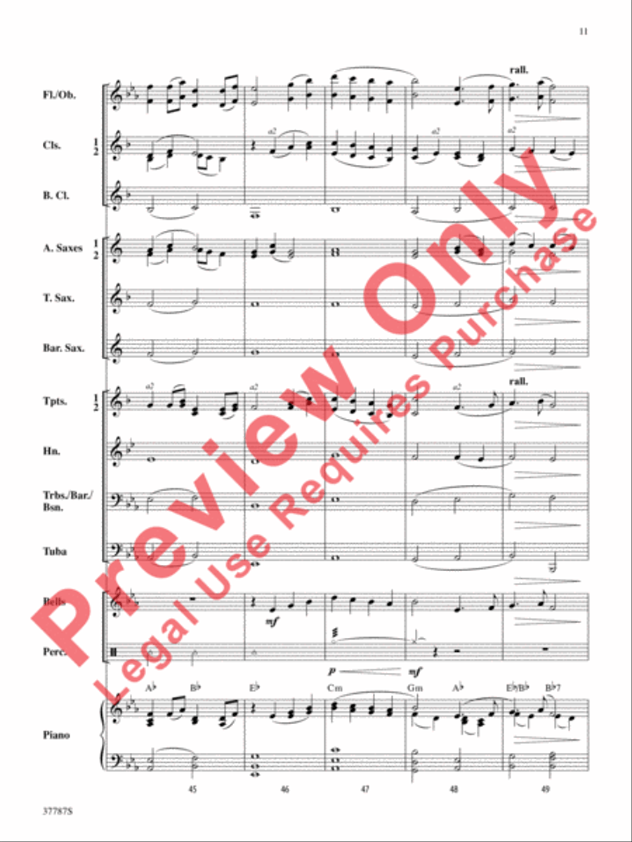 An Austrian Carol Concert Band scores gallery preview page 12