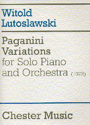 Book cover for Paganini Variations for Solo Piano and Orchestra