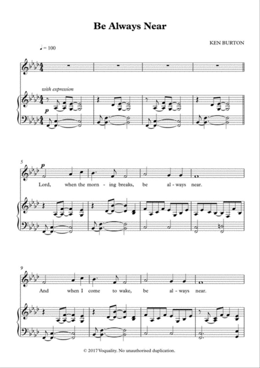 Be Always Near Voice scores gallery preview page 3