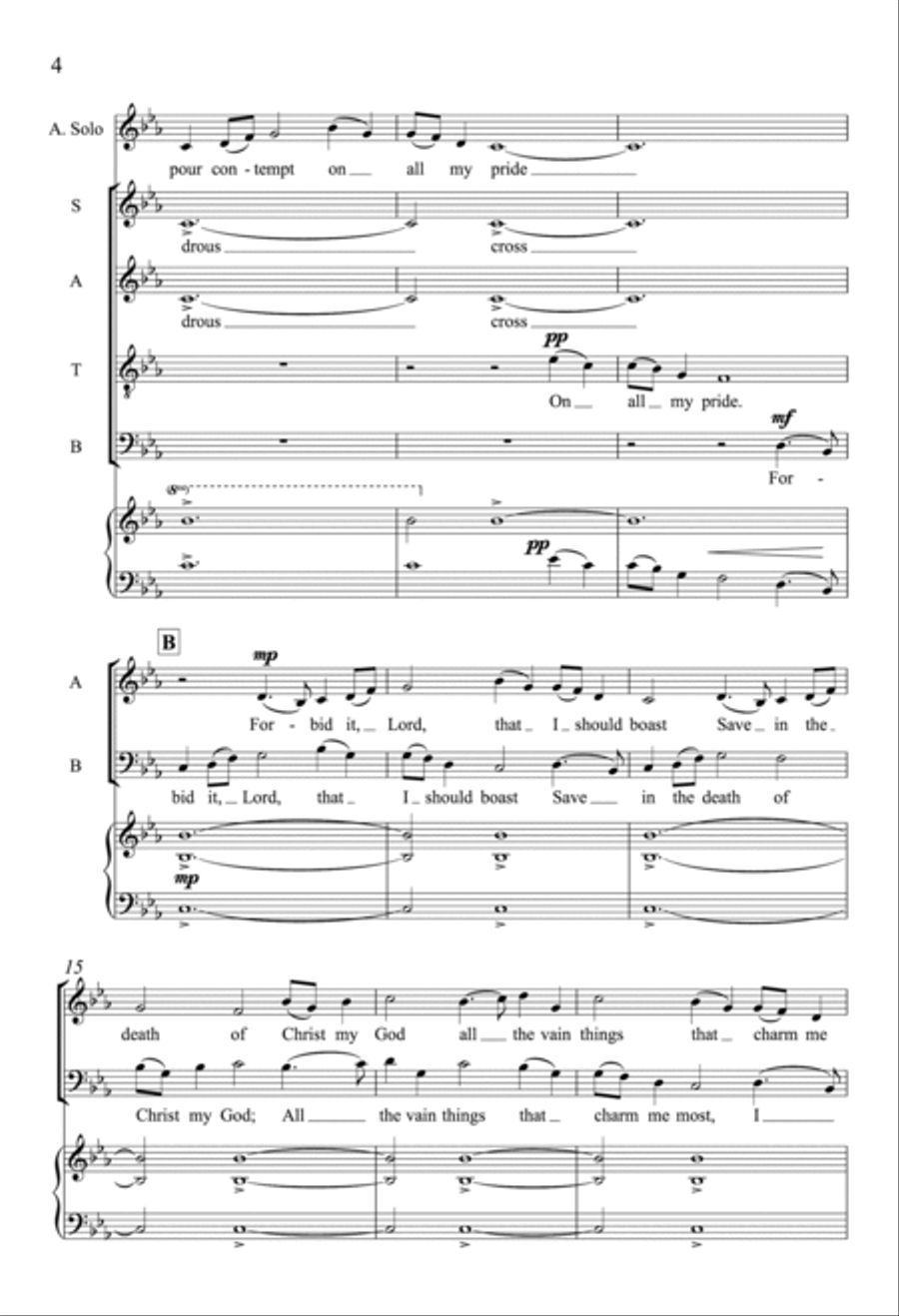When I survey the wondrous cross 4-Part scores gallery preview page 2