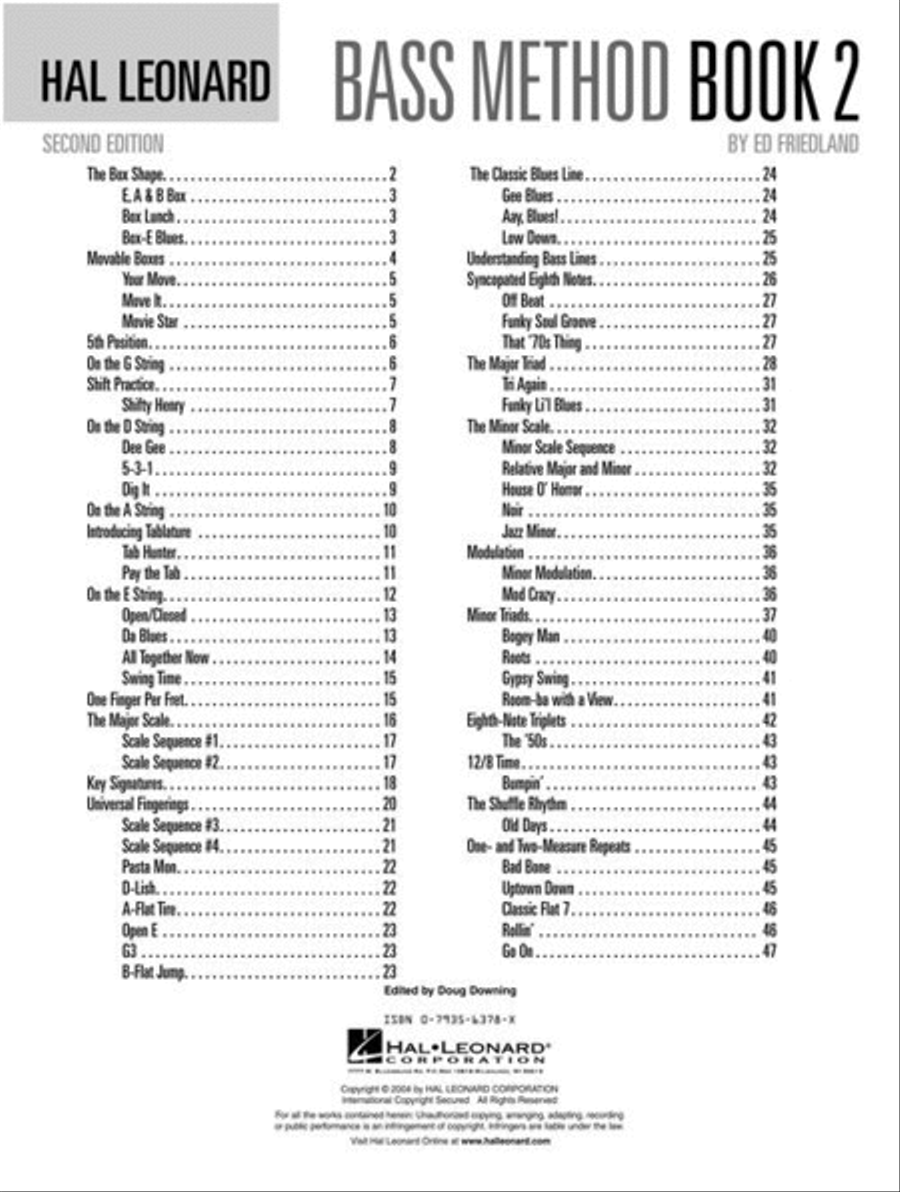 Hal Leonard Bass Method Book 2 – 2nd Edition Bass Guitar Tablature scores gallery preview page 3