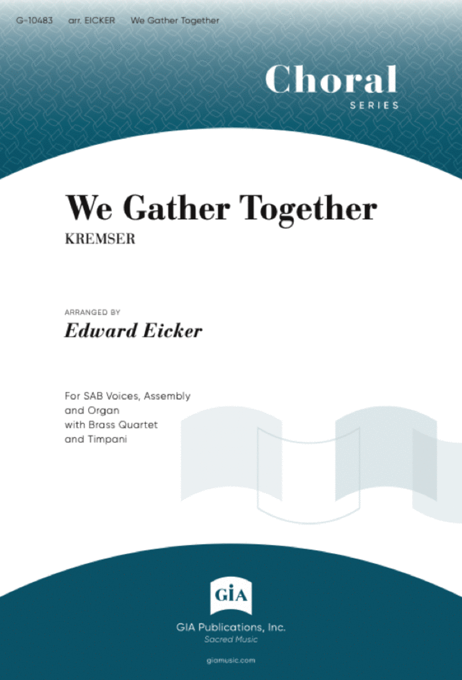 We Gather Together - Full Score and Instrument Parts Trombone scores gallery preview page 1