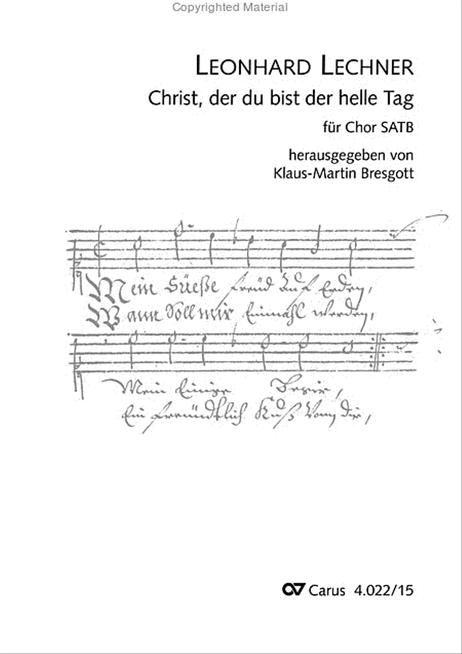 Christ, der du bist der helle Tag 4-Part scores gallery preview page 2